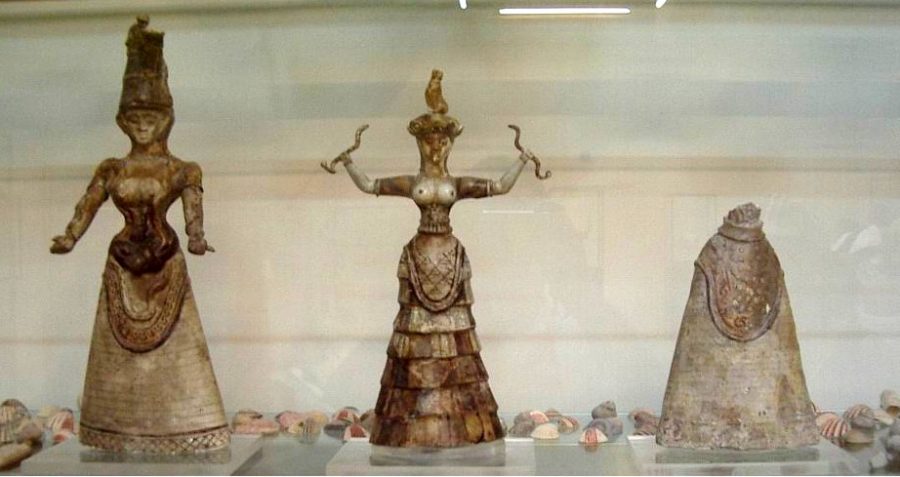 Figurines trouvées à Knossos - Musée archéologique de Crète à Héraklion